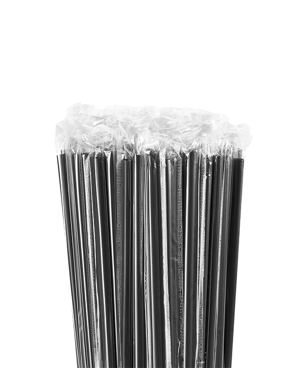 Трубочки в индивидуальной упаковке черные