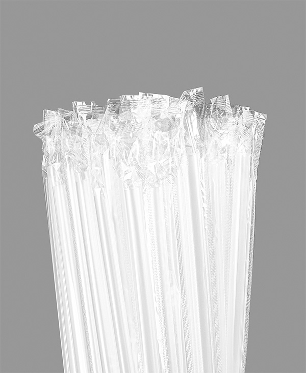 Трубочки в индивидуальной упаковке прозрачные